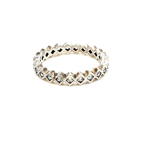 Pandora Cz Eternity Band Ring - Picture 1 of 7